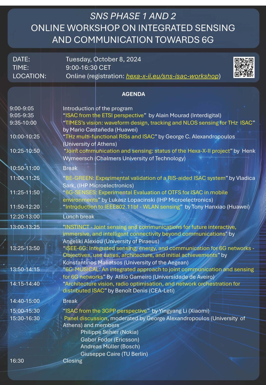 SNS Workshop Agenda